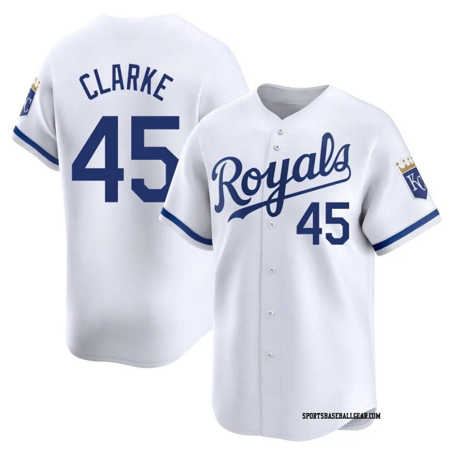 Taylor Clarke Men's Kansas City Royals White Limited Home Jersey