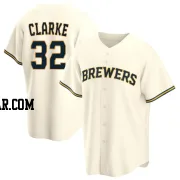 Taylor Clarke Youth Milwaukee Brewers Cream Replica Home Jersey