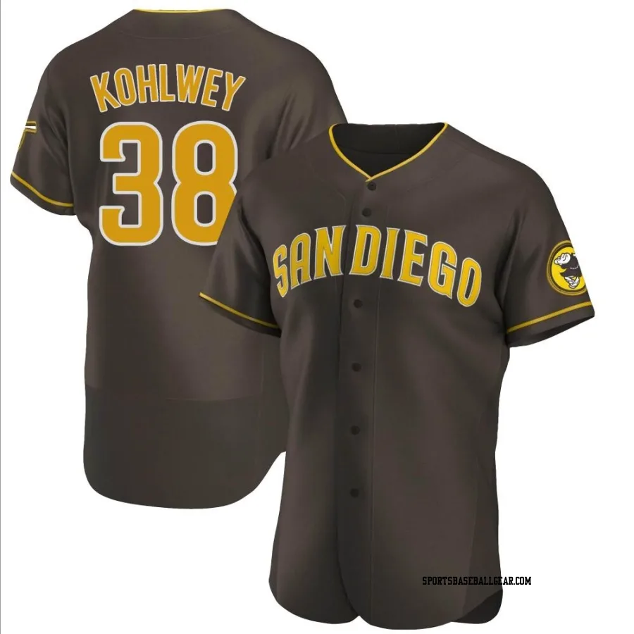 Taylor Kohlwey Men's San Diego Padres Brown Authentic Road Jersey