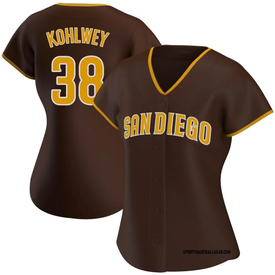 Taylor Kohlwey Women's San Diego Padres Brown Replica Road Jersey