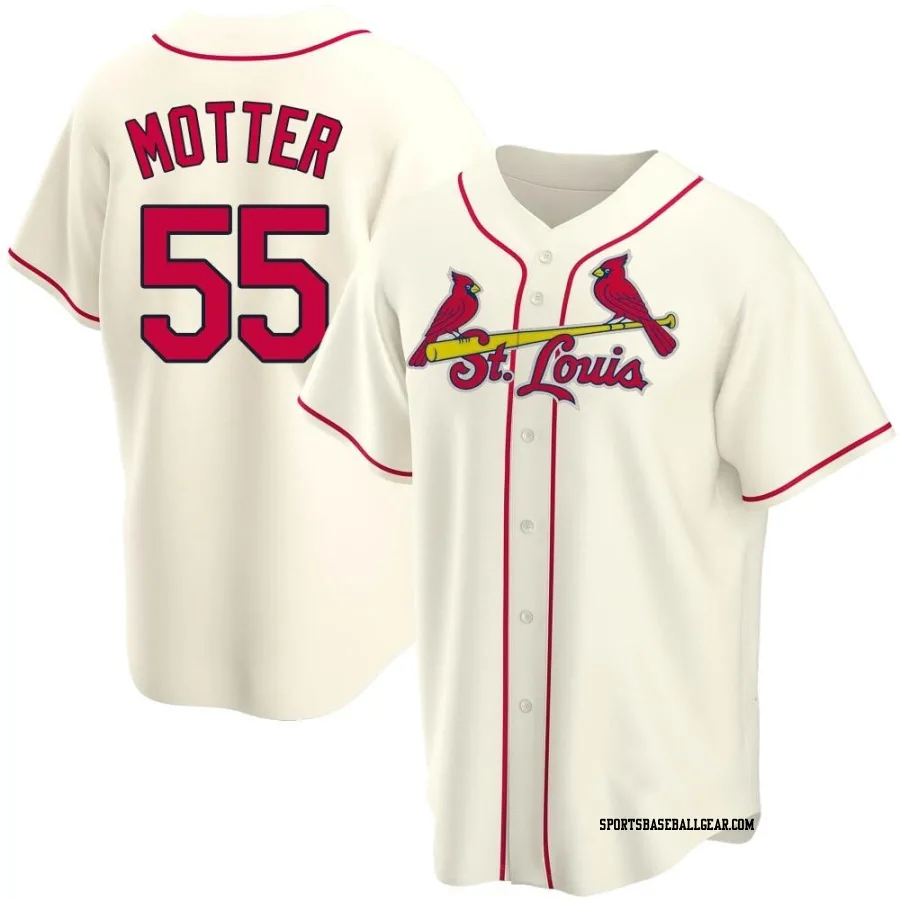 Taylor Motter Youth St. Louis Cardinals Cream Replica Alternate Jersey