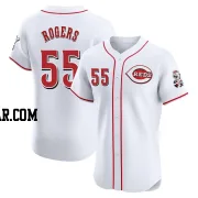 Taylor Rogers Men's Cincinnati Reds White Elite Home Patch Jersey