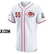 Taylor Rogers Men's Cincinnati Reds White Elite Home Patch Jersey
