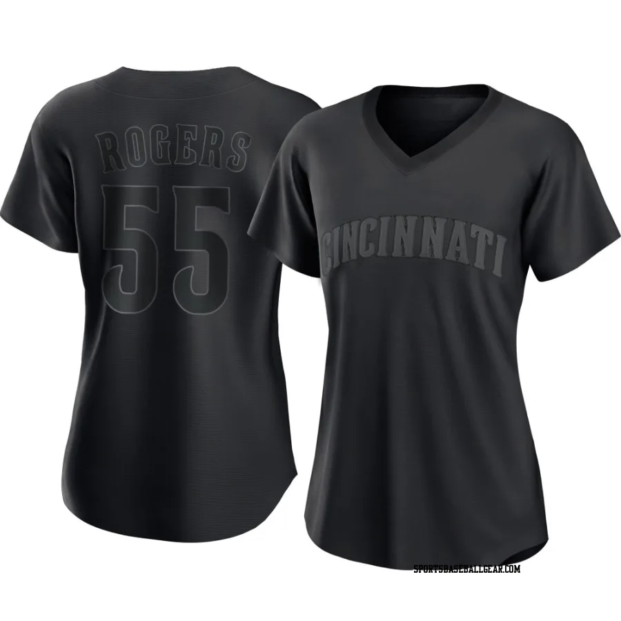 Taylor Rogers Women's Cincinnati Reds Black Replica Pitch Fashion Jersey