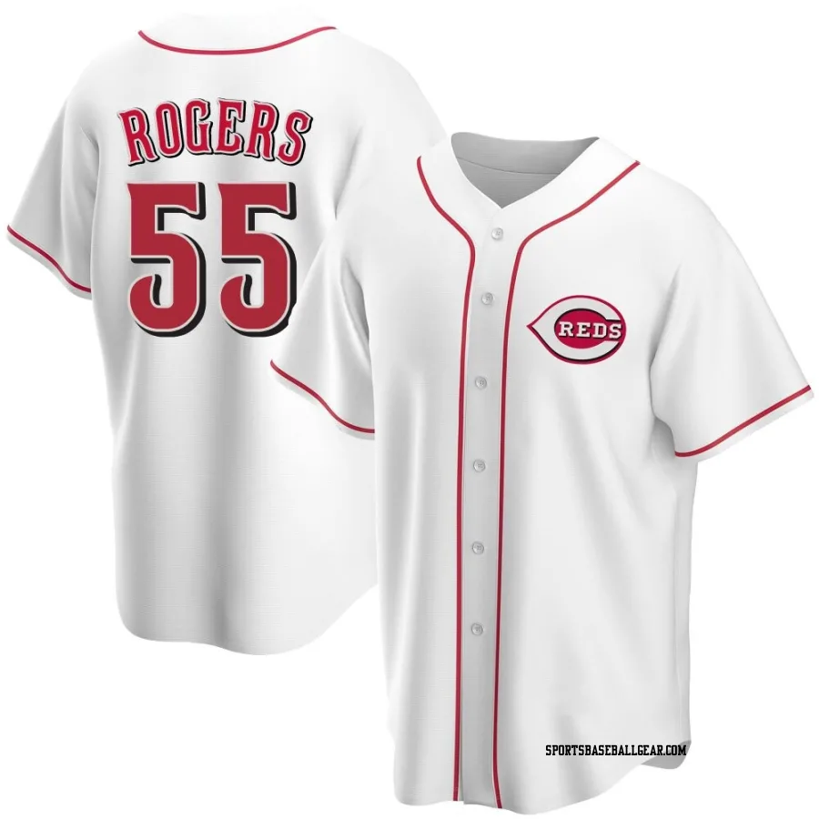 Taylor Rogers Youth Cincinnati Reds White Replica Home Jersey