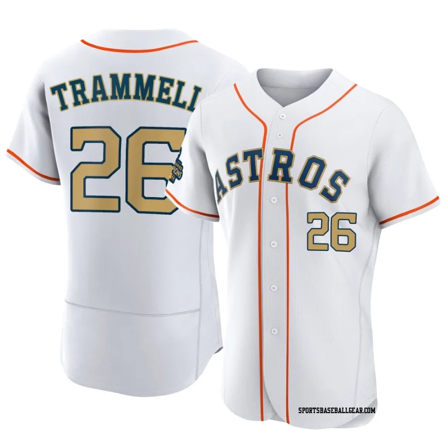 Taylor Trammell Men's Houston Astros Gold Authentic White 2023 Collection Jersey