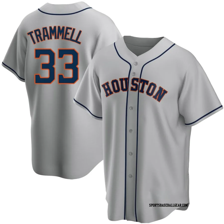 Taylor Trammell Men's Houston Astros Gray Replica Road Jersey