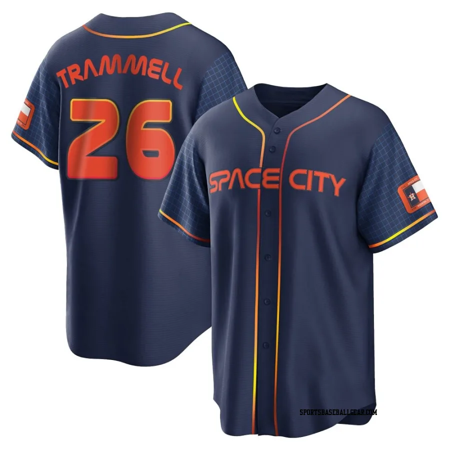 Taylor Trammell Men's Houston Astros Navy Replica 2022 City Connect Jersey