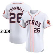 Taylor Trammell Men's Houston Astros White Elite Home Patch Jersey
