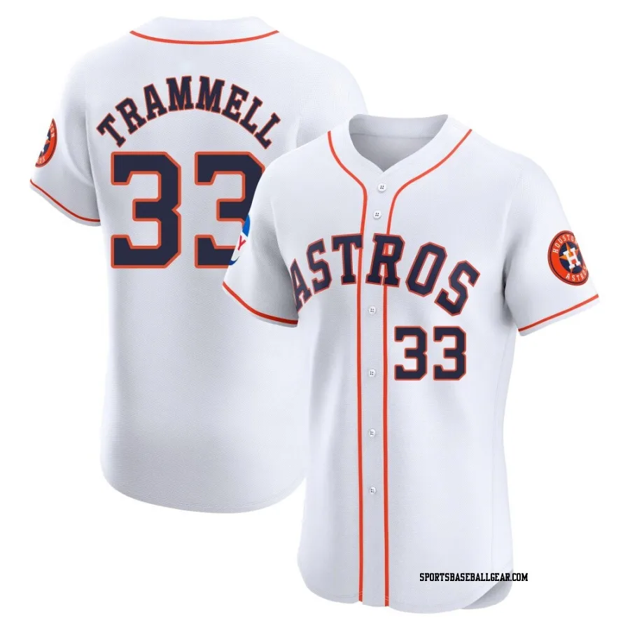 Taylor Trammell Men's Houston Astros White Elite Home Patch Jersey