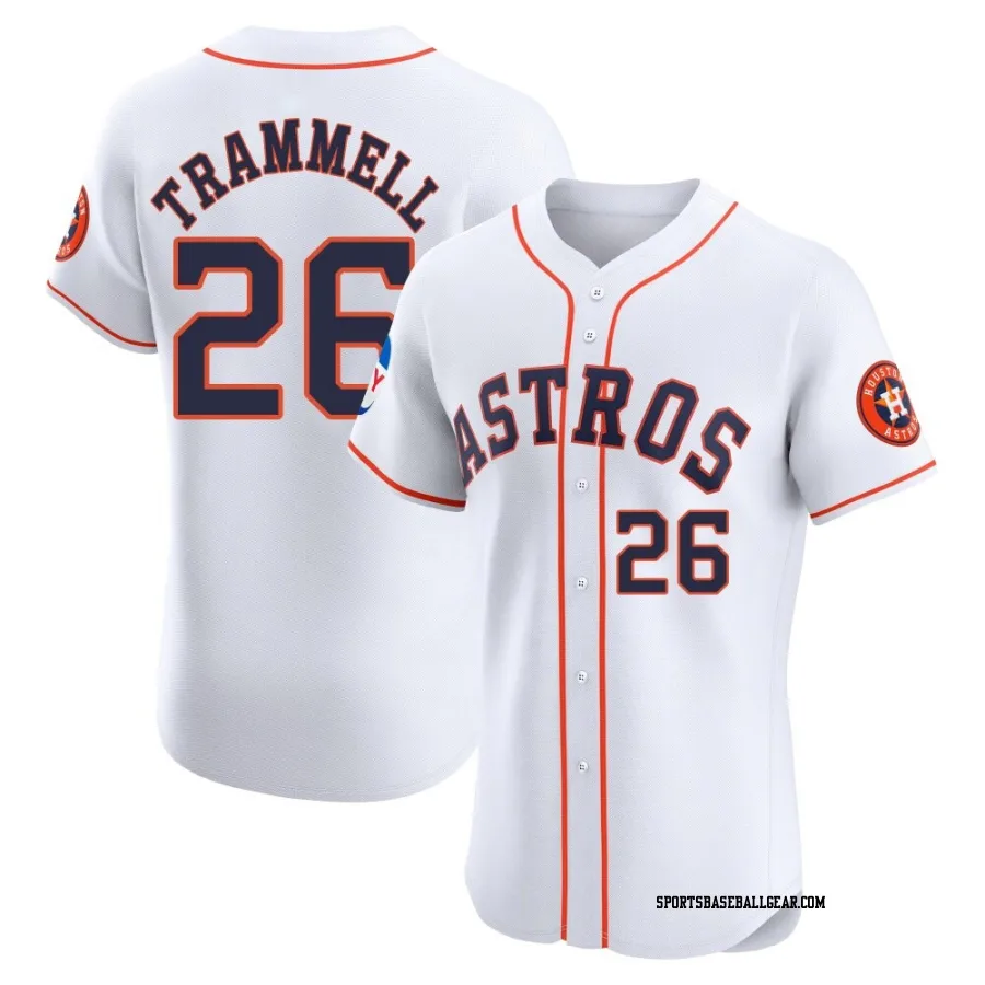 Taylor Trammell Men's Houston Astros White Elite Home Patch Jersey