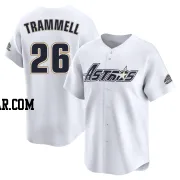 Taylor Trammell Men's Houston Astros White Limited Throwback Cooperstown Collection Jersey