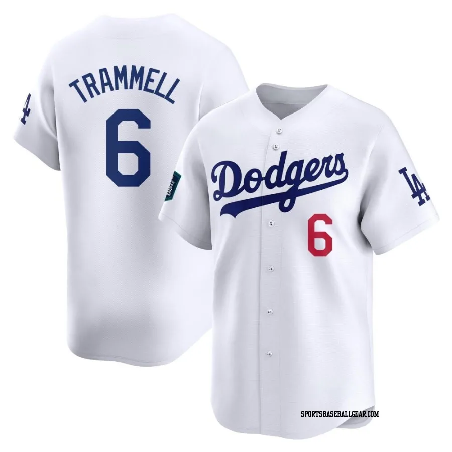 Taylor Trammell Men's Los Angeles Dodgers White Limited 2024 World Tour Seoul Series Home Jersey