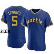 Taylor Trammell Men's Seattle Mariners Royal Authentic 2023 City Connect Jersey