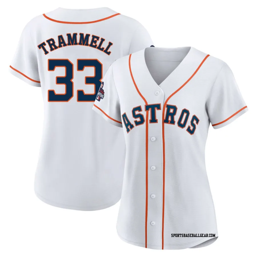 Taylor Trammell Women's Houston Astros White Replica 2022 World Series Champions Home Jersey