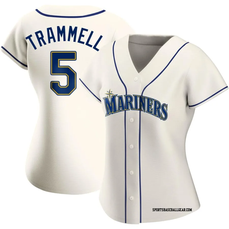 Taylor Trammell Women's Seattle Mariners Cream Replica Alternate Jersey