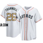 Taylor Trammell Youth Houston Astros Gold Replica White 2023 Collection Jersey