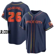 Taylor Trammell Youth Houston Astros Navy Replica 2022 City Connect Jersey