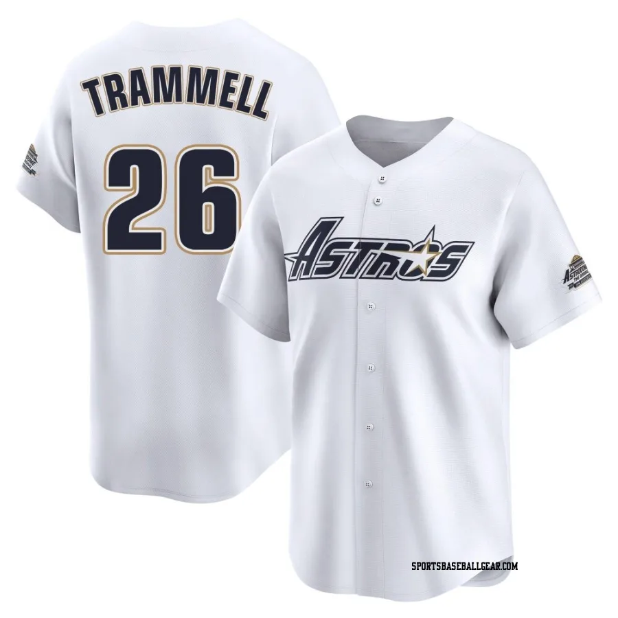 Taylor Trammell Youth Houston Astros White Limited Throwback Cooperstown Collection Jersey