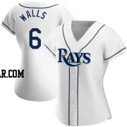 Taylor Walls Women's Tampa Bay Rays White Authentic Home Jersey