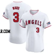 Taylor Ward Men's Los Angeles Angels White Elite Home Patch Jersey