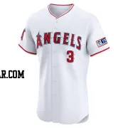 Taylor Ward Men's Los Angeles Angels White Elite Home Patch Jersey