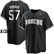 Taylor Widener Men's Arizona Diamondbacks White Replica Black 2023 World Series Jersey
