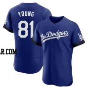 Taylor Young Men's Los Angeles Dodgers Royal Authentic 2021 City Connect Jersey