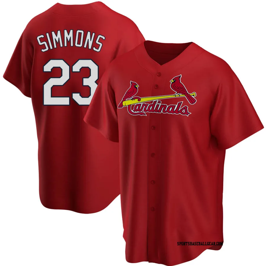 Ted Simmons Men's St. Louis Cardinals Red Replica Alternate Jersey