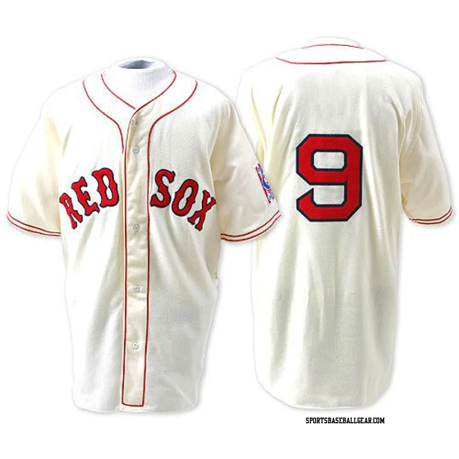 Ted Williams Men's Boston Red Sox Cream Authentic Throwback Jersey
