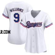 Ted Williams Women's Texas Rangers Gold Limited White 2024 Collection Jersey