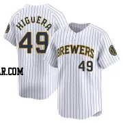 Teddy Higuera Men's Milwaukee Brewers White Limited Alternate Jersey
