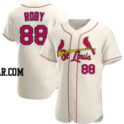 Tekoah Roby Men's St. Louis Cardinals Cream Authentic Alternate Jersey