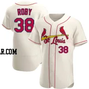 Tekoah Roby Men's St. Louis Cardinals Cream Authentic Alternate Jersey