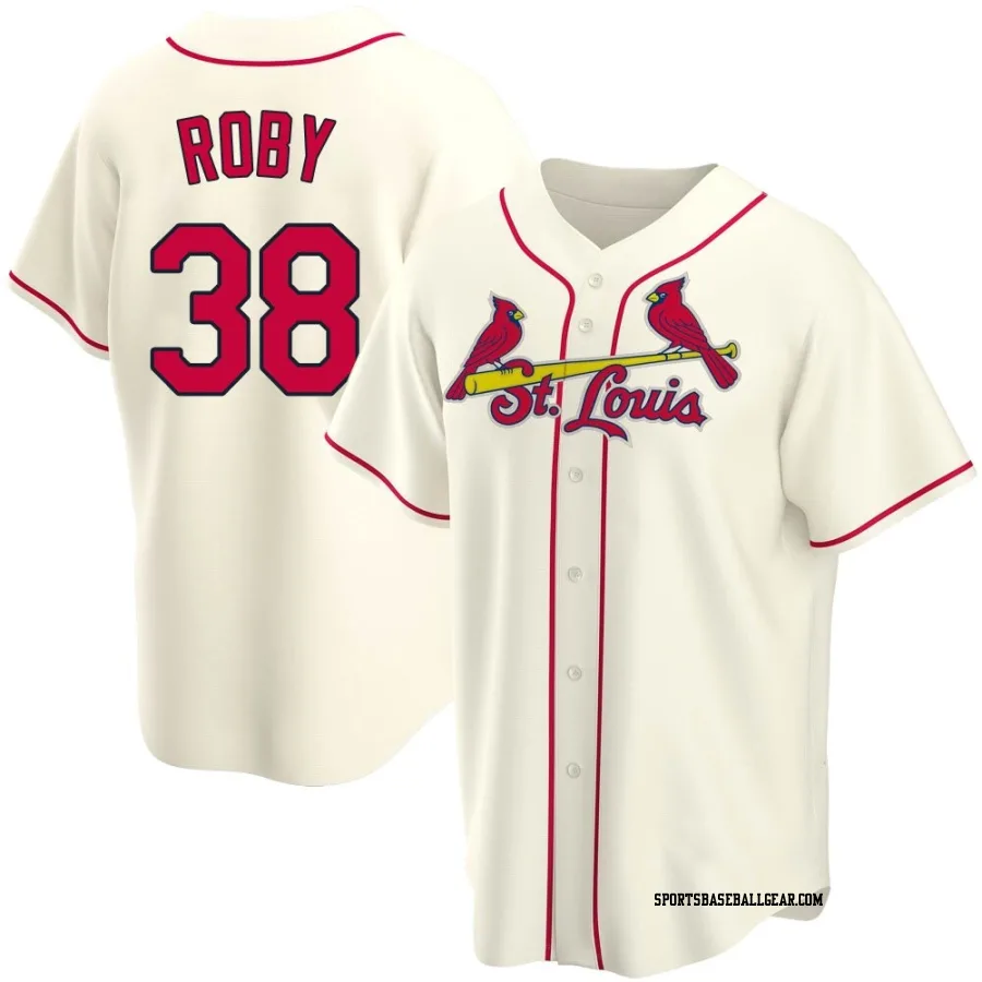 Tekoah Roby Youth St. Louis Cardinals Cream Replica Alternate Jersey