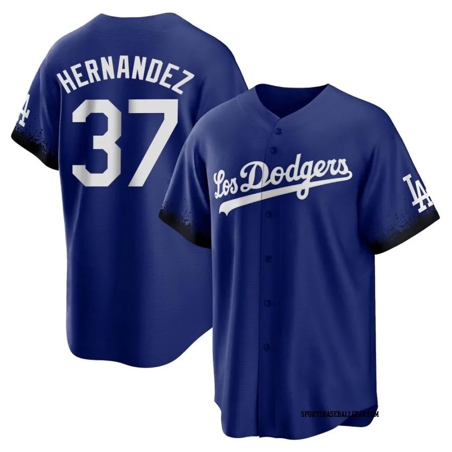 Teoscar Hernandez Men's Los Angeles Dodgers Royal Replica 2021 City Connect Jersey