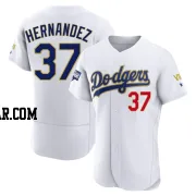 Teoscar Hernandez Men's Los Angeles Dodgers White/Gold Authentic 2021 Gold Program Player Jersey
