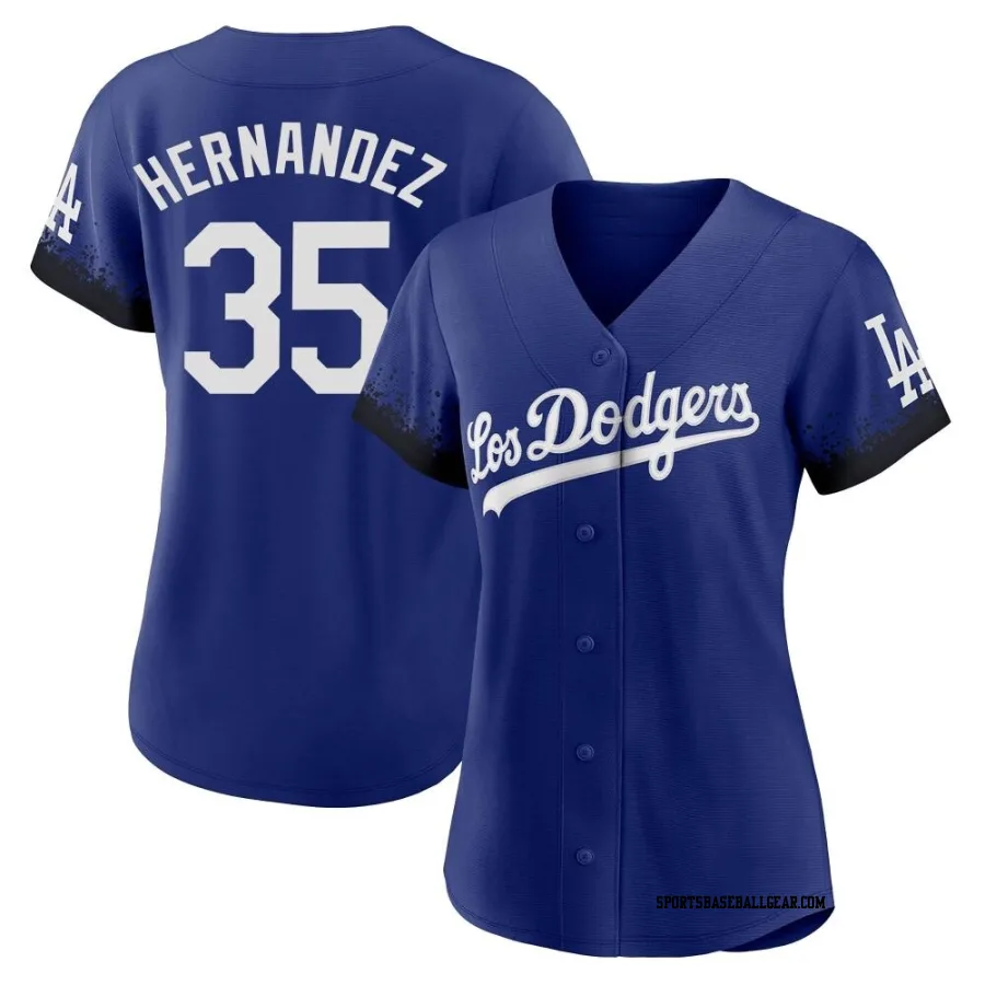 Teoscar Hernandez Women's Los Angeles Dodgers Royal Authentic 2021 City Connect Jersey