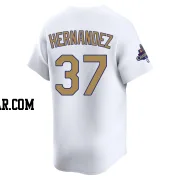 Teoscar Hernandez Youth Los Angeles Dodgers Gold Limited White 2025 Collection Jersey