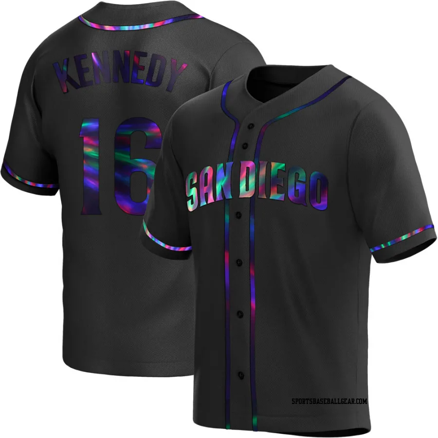 Terry Kennedy Youth San Diego Padres Black Holographic Replica Alternate Jersey