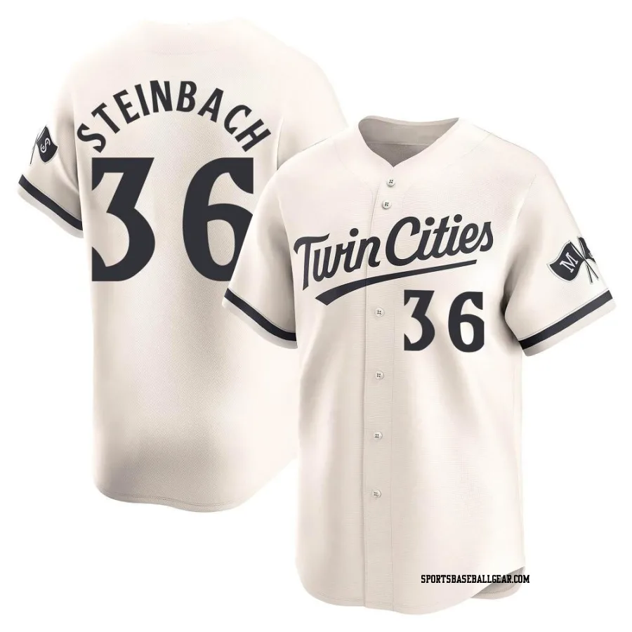 Terry Steinbach Men's Minnesota Twins Cream Limited Alternate Jersey