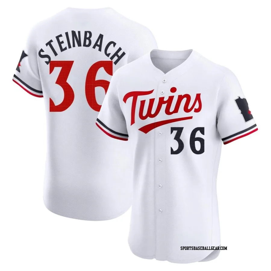 Terry Steinbach Men's Minnesota Twins White Elite Home Jersey
