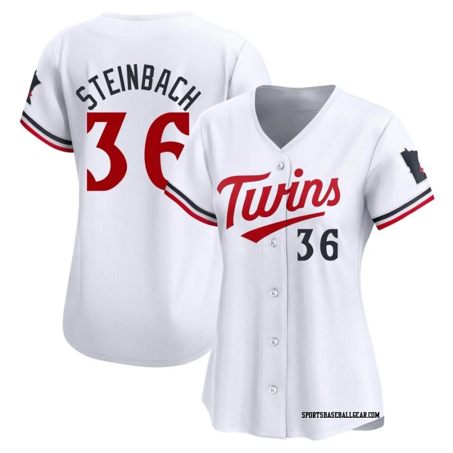 Terry Steinbach Women's Minnesota Twins White Limited Home Jersey