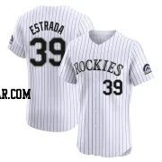 Thairo Estrada Men's Colorado Rockies White Elite Home Jersey