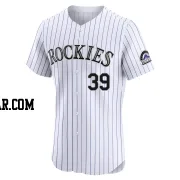 Thairo Estrada Men's Colorado Rockies White Elite Home Jersey
