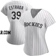 Thairo Estrada Women's Colorado Rockies White Authentic Home Jersey