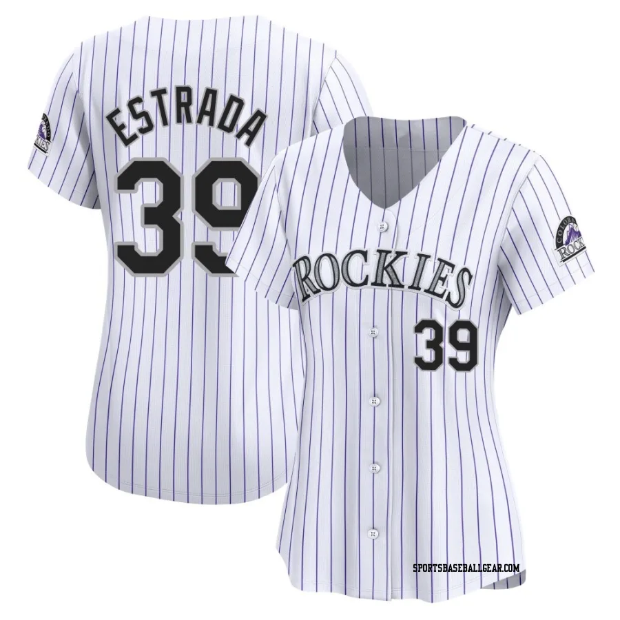 Thairo Estrada Women's Colorado Rockies White Limited Home Jersey