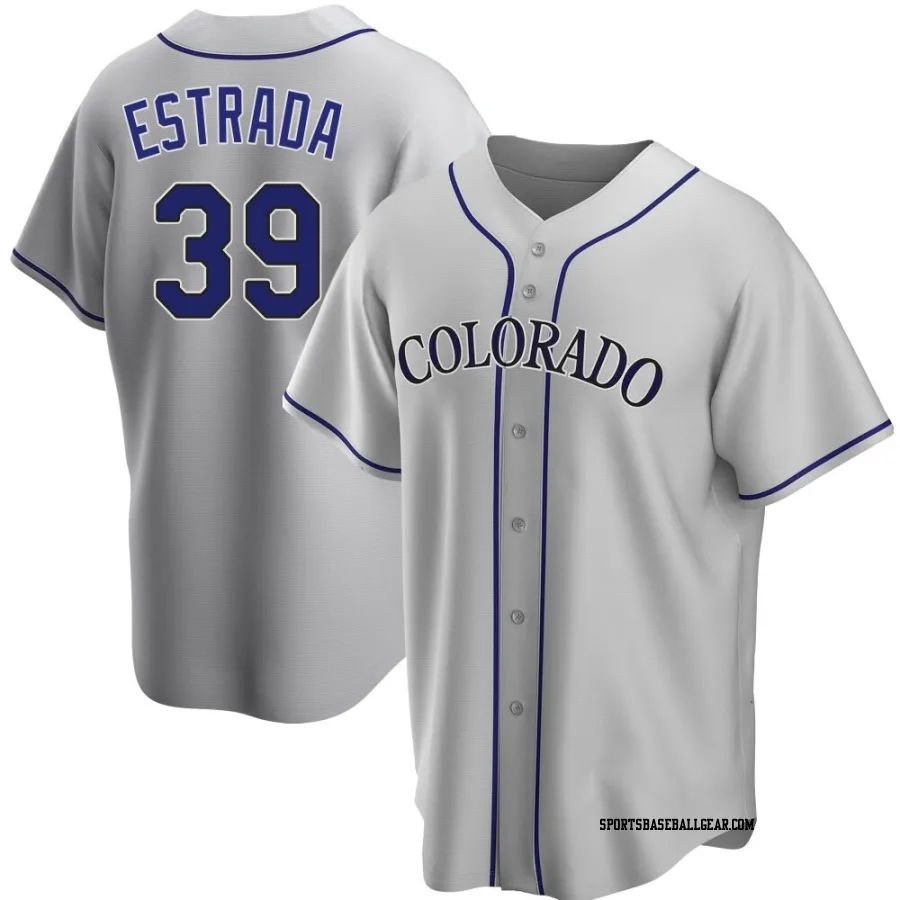 Thairo Estrada Youth Colorado Rockies Gray Replica Road Jersey