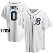 Thomas Bruss Men's Detroit Tigers White Replica Home Jersey