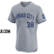 Thomas Hatch Men's Kansas City Royals Gray Elite Road Jersey